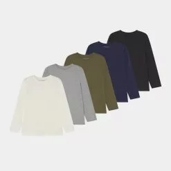 Friboo BOYS TEE 5 PACK - Langarmshirt - Multi-coloured/white/grey, Kinder