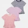 Friboo PEPLUM HEM TEE 3 PACK - T-Shirt Print - Pink - 402_purple - 404_dark Blue - 503, Kinder -Deutschland Friboo Verkaufs-Shop 1a6045a7da36400a8385b1332054c1da