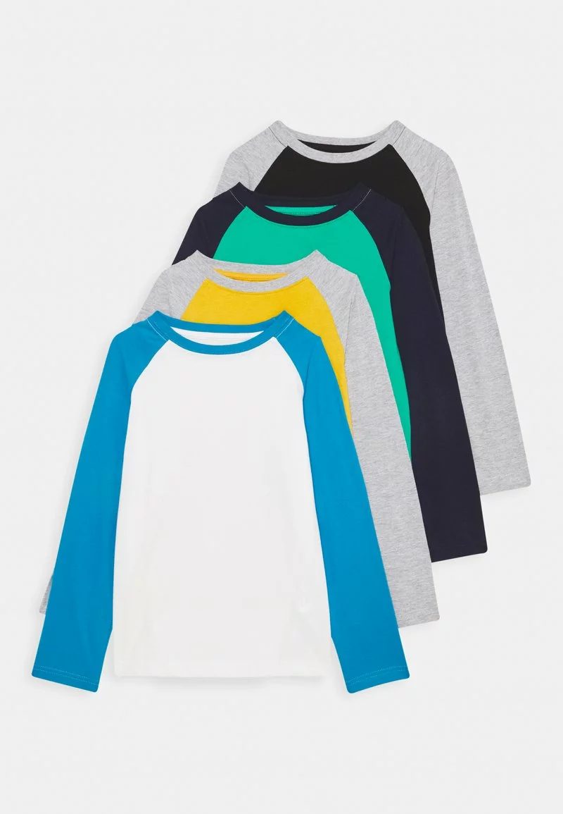 Friboo 4 PACK - Langarmshirt - Light Grey/ochre/dark Blue, Herren 3 Friboo 4 PACK - Langarmshirt - Light Grey/ochre/dark Blue, Herren