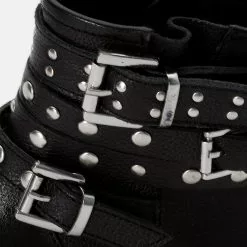 Friboo LEATHER BOOTIES - Cowboy-/Bikerstiefelette - Black, Kinder -Deutschland Friboo Verkaufs-Shop ce3a72196f784138aad69c49041870b7