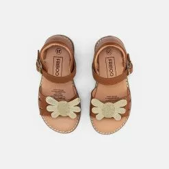 Friboo LEATHER SANDALS - Riemensandalette - Gold/cognac, Kinder -Deutschland Friboo Verkaufs-Shop f3d6f194ddde43f89bbd13de72aa14a1